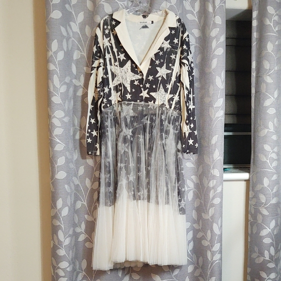 Origami Dresses & Skirts - Origami Star-Print Tulle Duster Cardigen size XL
